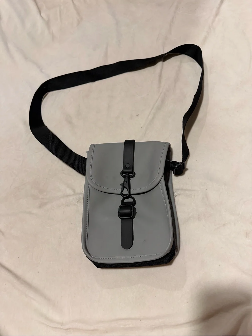 Rains Gray Crossbody Shoulder Bag